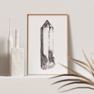 Crystal Print Gemstone Print Quartz Print Crystal Painting Crystal Illustration Crystal Art Boho Wall Decor Quartz Painting Watercolor Print