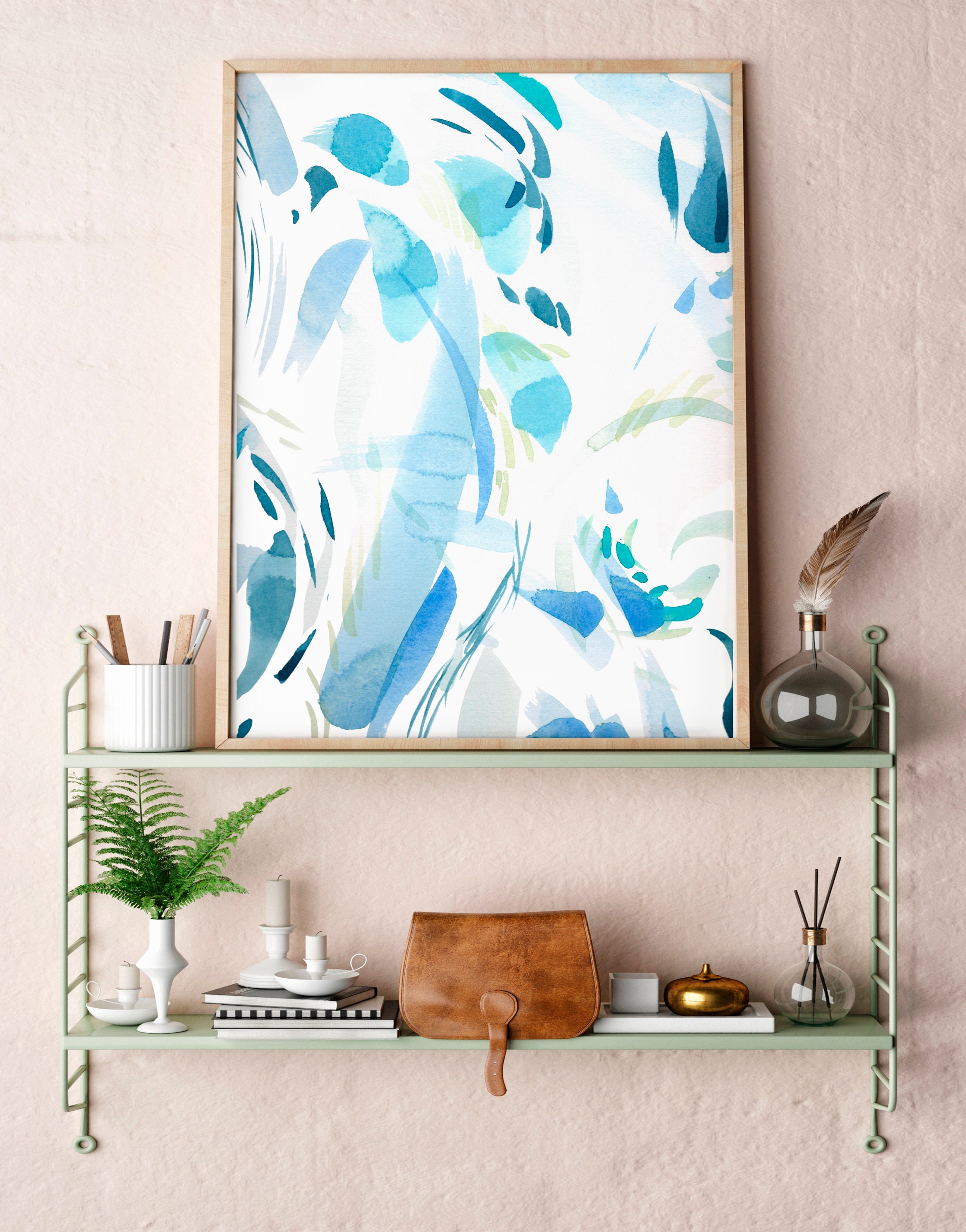 Abstract Watercolor Modern Art Abstract Painting Boho Wall | Etsy