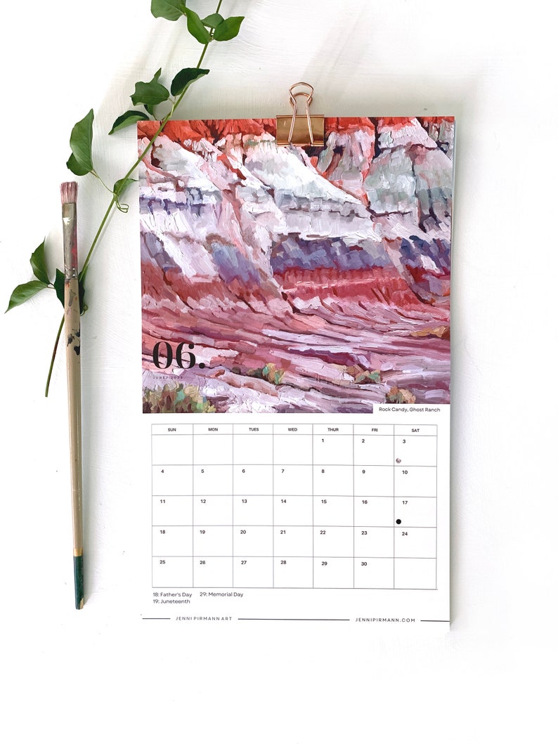 2023-wall-calendar-desert-landscape-georgia-okeeffe-calendar-etsy