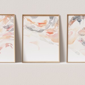 3 Piece Wall Art Abstract Art Set of 3 Prints Triptych Wall Art Set Of 3 Wall Art Print Abstract WAtercolor Print Sets Gallery Wall Set