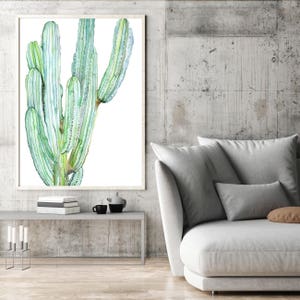 Cactus Print Watercolor Print Botanical Print Cactus Decor Boho Wall Decor Green Plants Botanical Poster Watercolor Cactus Painting image 8