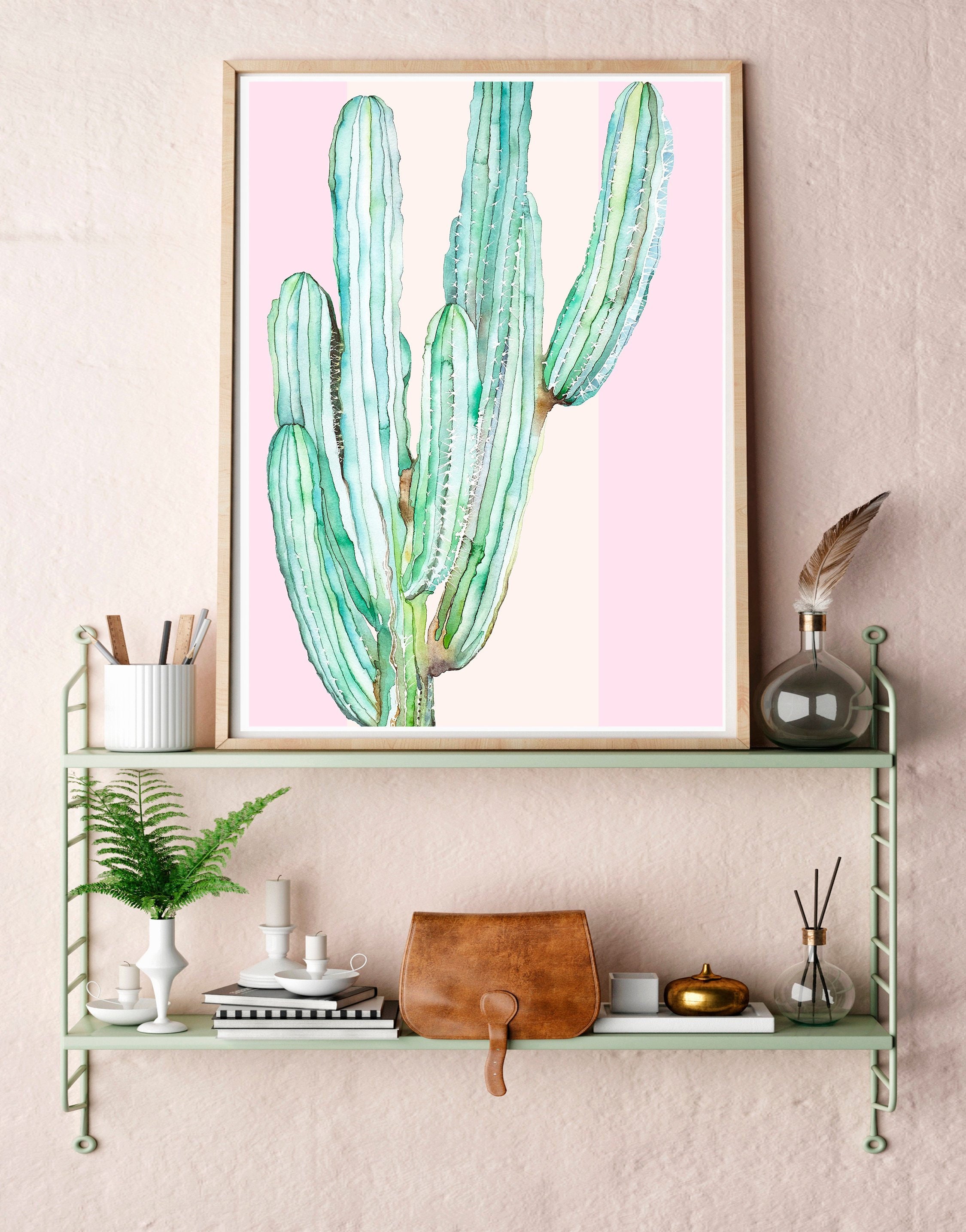 Cactus Wall Art Print Boho Wall Decor Botanical Print Etsy