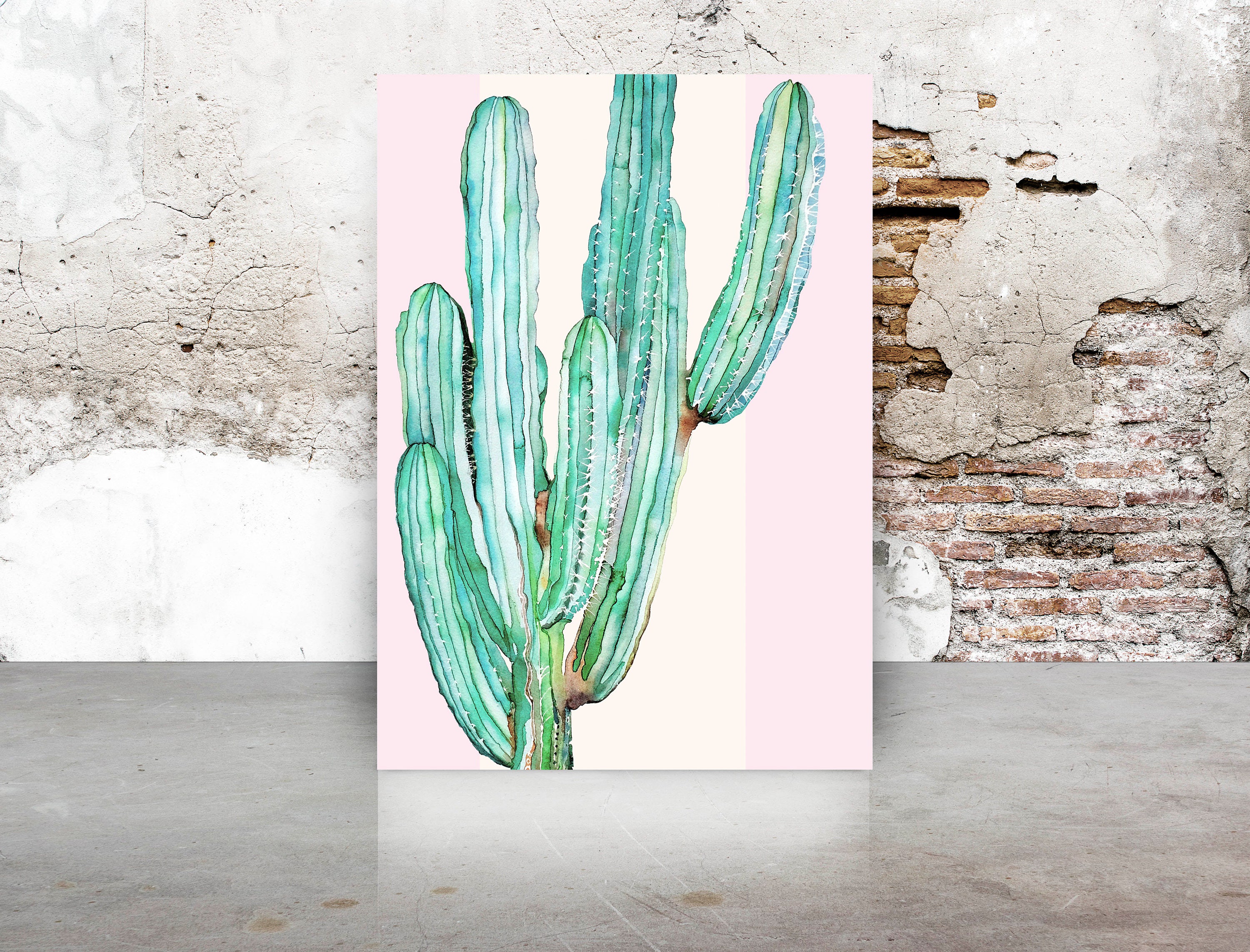 Cactus Wall Art Print Boho Wall Decor Botanical Print Etsy