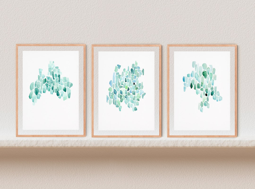 3 Piece Wall Art Gallery Wall Set of 3 Prints Abstract Watercolor Print ...