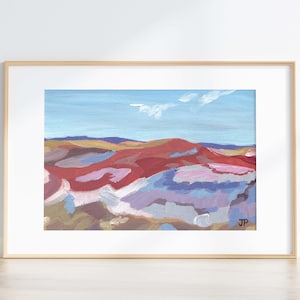 Petrified Forest National Park Desert Wall Art Prints Desert Poster Landscape print abstract Landscape painting bright colorful Wall Art