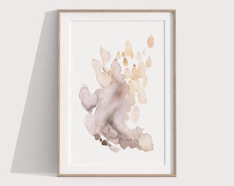 Abstract Art Watercolor Print Neutral Minimalist Art Abstract Watercolor Wall Art Prints Zen Art Fluid Painting Abstract Poster