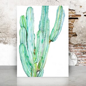 Cactus Print Watercolor Print Botanical Print Cactus Decor Boho Wall Decor Green Plants Botanical Poster Watercolor Cactus Painting image 6