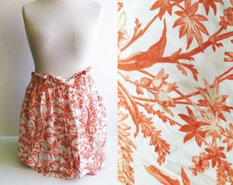 Vintage Womens Shorts, Summer Shorts, Wide shorts, Fabric shorts, Tropical shorts, Tropical print shorts, Floral shorts, Loose shorts, M