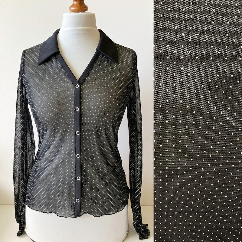 Victorian Style Sheer Polka Blouse - XS/S main image 0