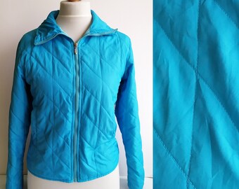 Vintage Blue Jacket, Blue jacket, Turquoise jacket, Blue windbreaker, Womens jacket, Blue outer jacket, Spring jacket, Light jacket, Size S