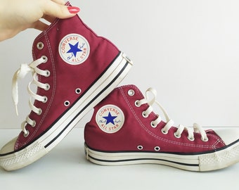 dark red high tops
