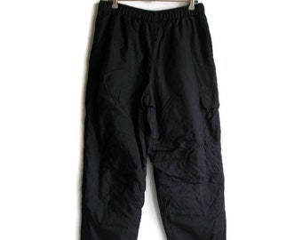 Vintage black ski pants, black snow pants, skiing pants, 90s ski pants, Winter pants, Snow suit pants, Unisex snow pants, Size M