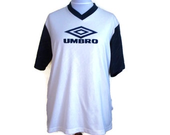 Vintage 90s Umbro Shirt, Sports Top, Street Wear, Vintage Tshirt, Tee, T Shirt, Size L, Baseball style t-shirt