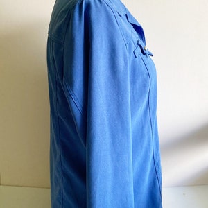 Vintage Shacket, Blue Shacket, Bright Blue Jacket, Blue Shirt, Retro ...