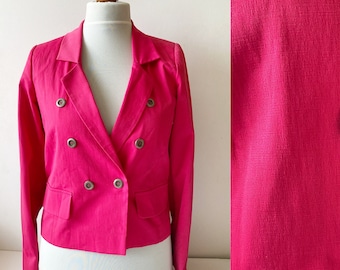 Vintagekavaj, Vintagerosa kavaj, Stark rosa kavaj, Retrokavaj, Vårkavaj, Sommarkavaj, 80-talsstil, 90-talsstil, Ljus kavaj, Storlek M