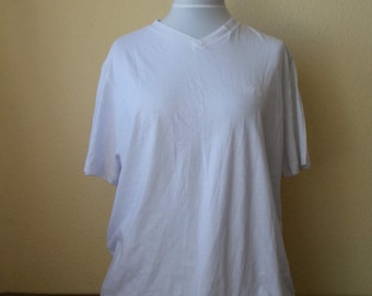 Vintage Hugo Boss Shirt, Hugo Boss Tshirt, White tshirt, Simple white tshirt, Mens Tshirt, Hugo Boss top, Size XL