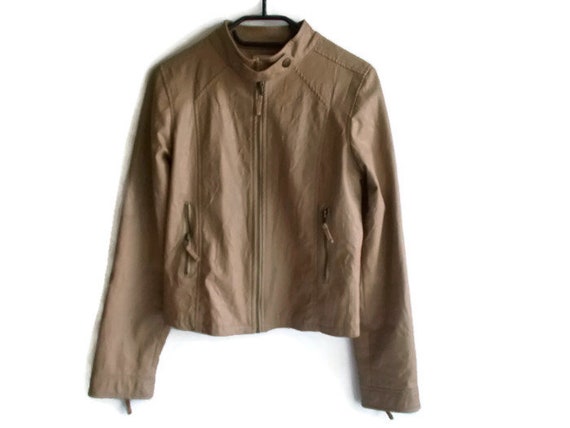 Vintage Leather Jacket, faux leather jacket, brow… - image 2