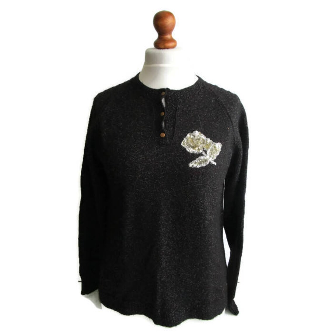 Vintage Womens Sweater Glitter sweater Shiny sweater Womens Etsy