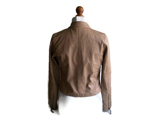 Vintage Leather Jacket, faux leather jacket, brow… - image 7