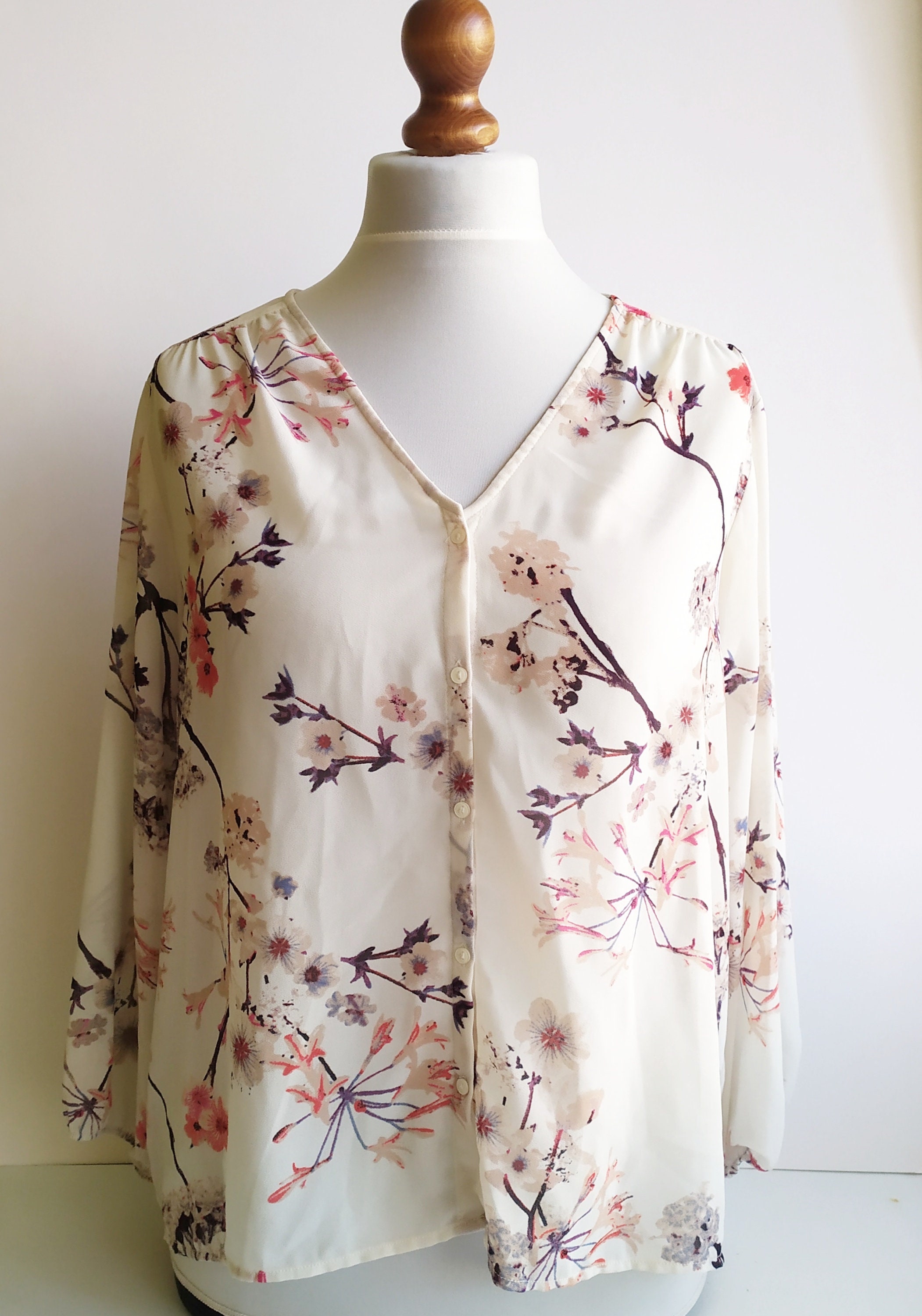 Vintage Floral Blouse Floral Blouse Light Blouse Light - Etsy