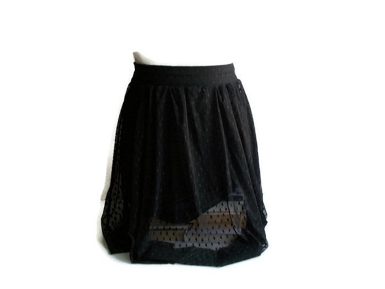 Vintage Black Skirt Black Sheer Skirt Black Skirt Layered - Etsy