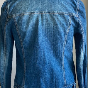 Vintage Denim Jacket, Womens denim jacket, Jean jacket, Blue denim jacket, Classic denim jacket, Cotton denim jacket, Basic denim jacket, S image 8