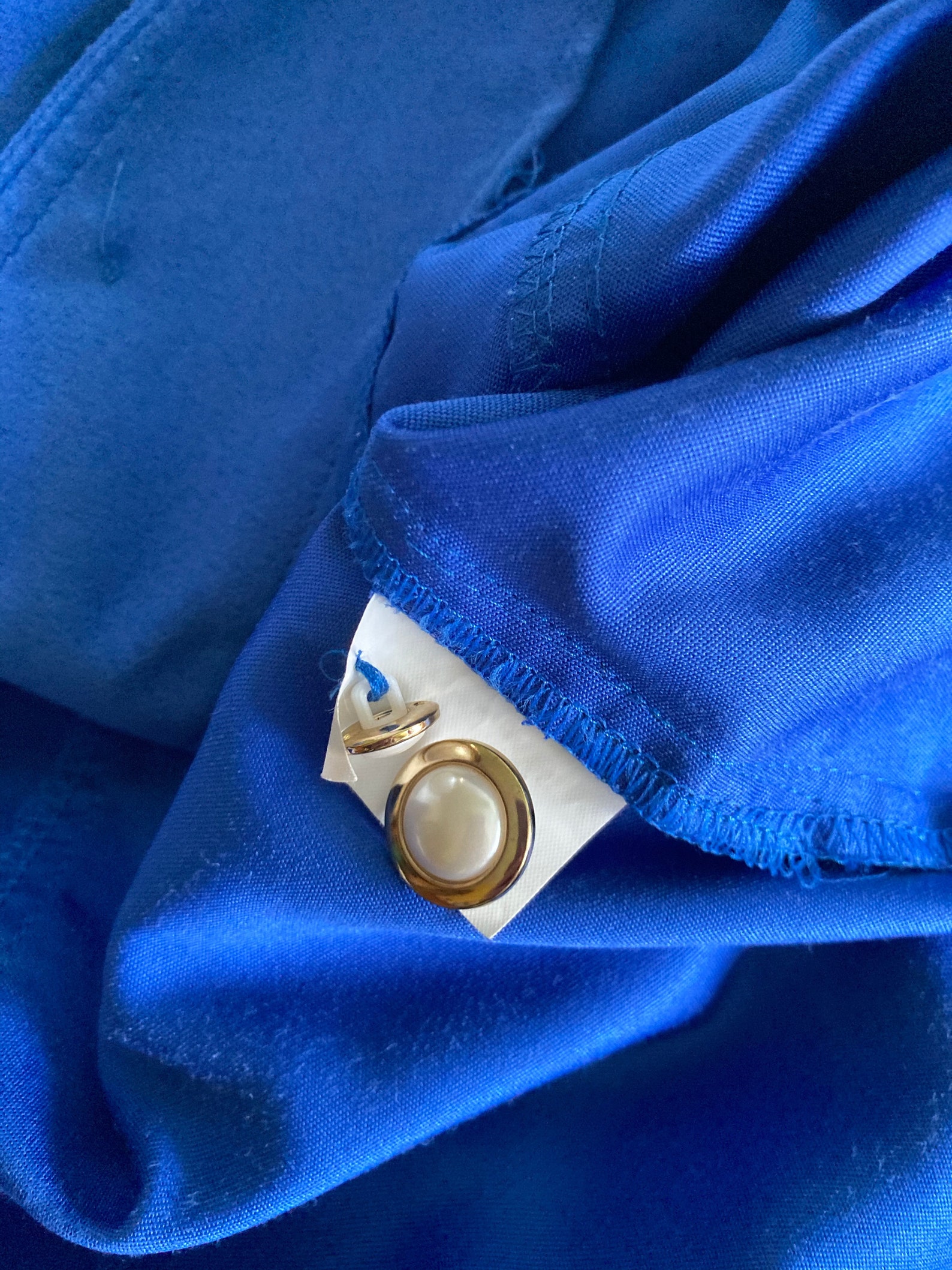 Vintage Shacket, Blue Shacket, Bright Blue Jacket, Blue Shirt, Retro ...