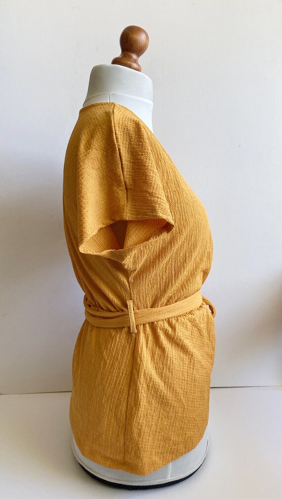 Vintage Blouse, Yellow blouse, Mustard blouse, Wa… - image 10