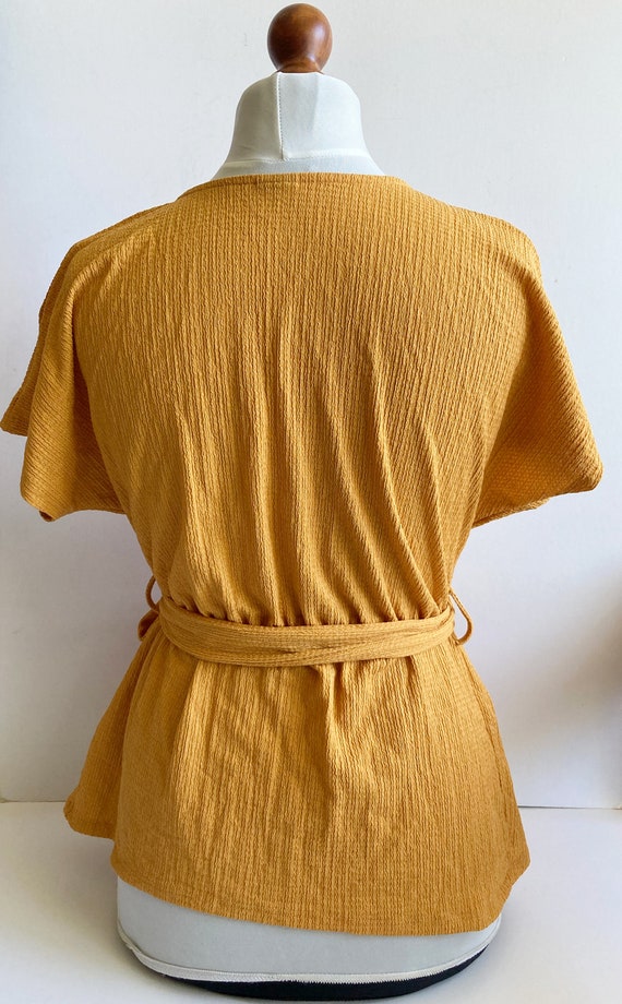 Vintage Blouse, Yellow blouse, Mustard blouse, Wa… - image 4