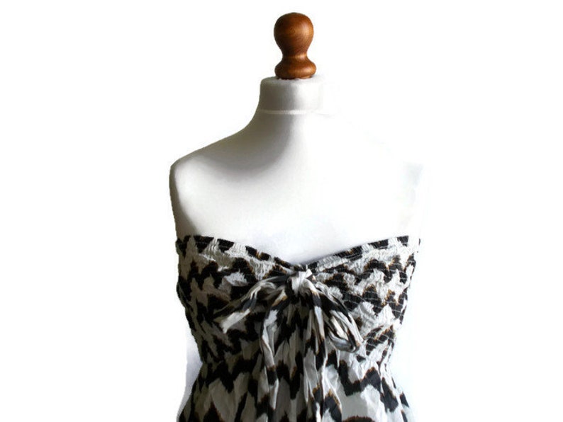 Sundress Patterned dress Cotton summer dress Multi wear dress Beach dress Minidress Light dress Vintage Cotton Dress M Summer dress
