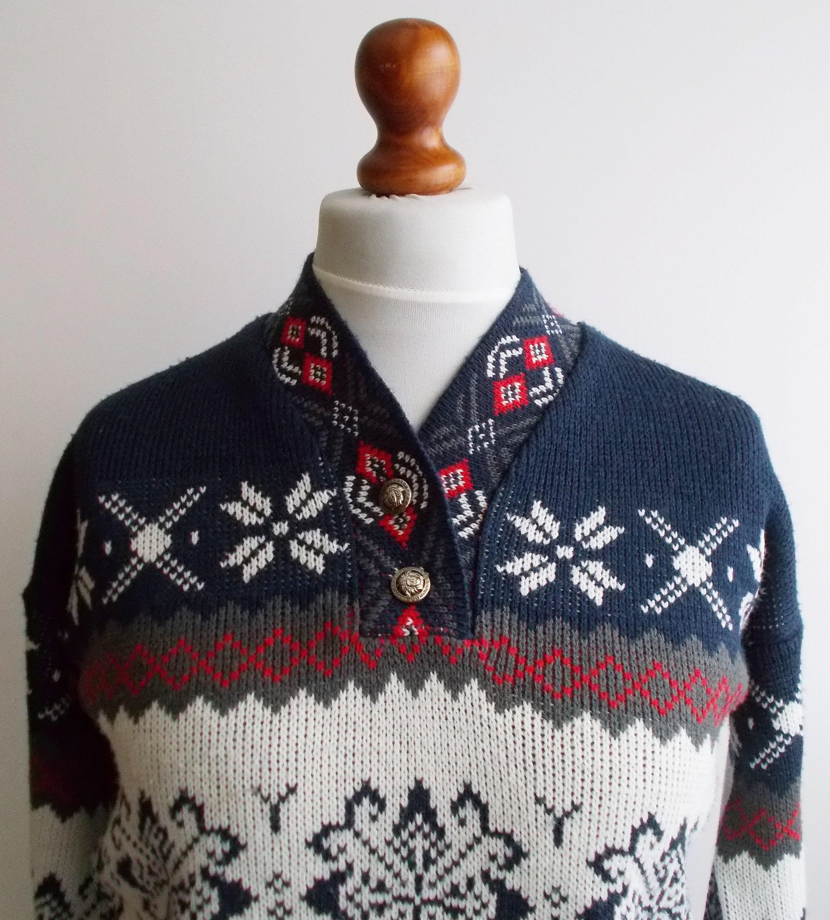 Vintage Mens Sweater Nordic Sweater Scandinavian Sweater | Etsy