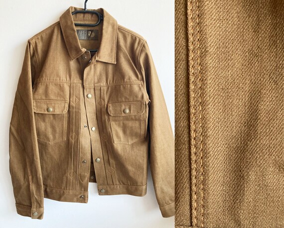 Vintage Denim Jacket Brown Denim Jacket 