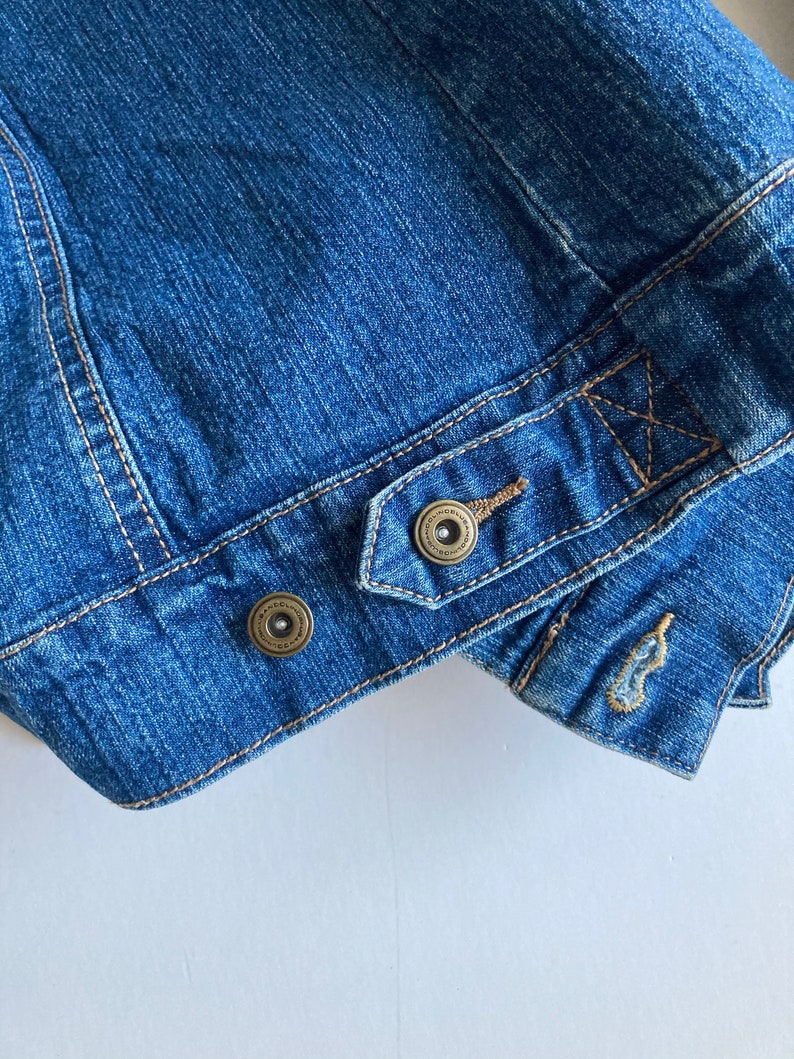 Vintage Denim Jacket, Womens denim jacket, Jean jacket, Blue denim jacket, Classic denim jacket, Cotton denim jacket, Basic denim jacket, S image 10