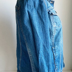 Vintage Denim Jacket, Womens denim jacket, Jean jacket, Blue denim jacket, Classic denim jacket, Cotton denim jacket, Basic denim jacket, S image 4