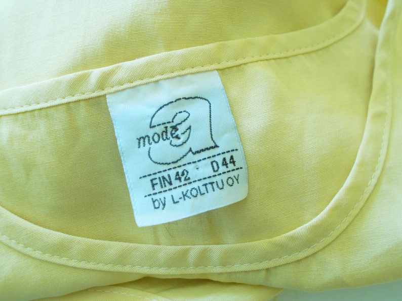 loose shirt sleeveless top summer blouse Vintage Yellow top retro top basic shirt womens top size L simple blouse summer shirt