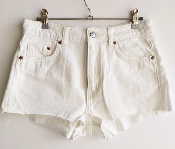 denim white shorts womens