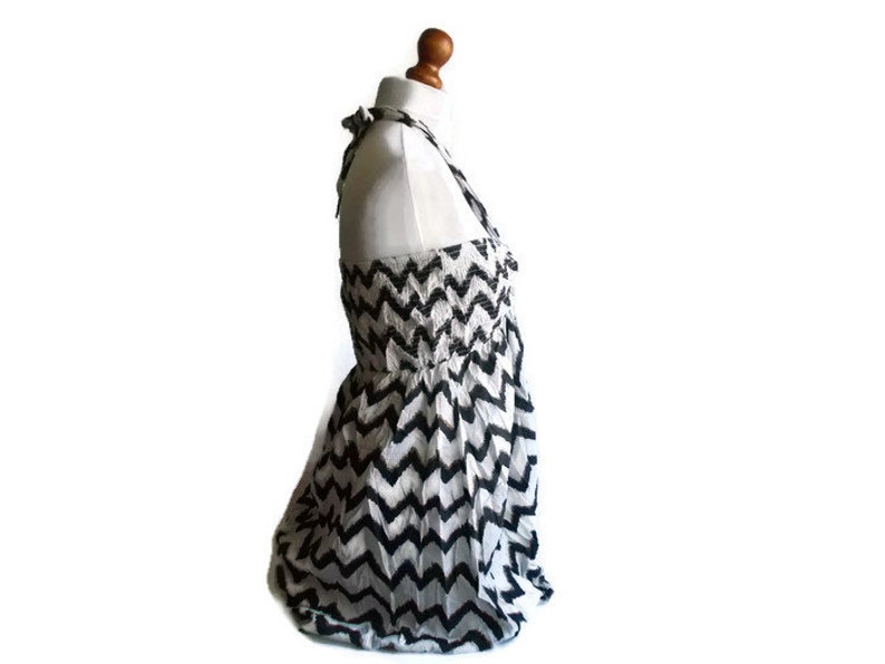 Sundress Patterned dress Cotton summer dress Multi wear dress Beach dress Minidress Light dress Vintage Cotton Dress M Summer dress