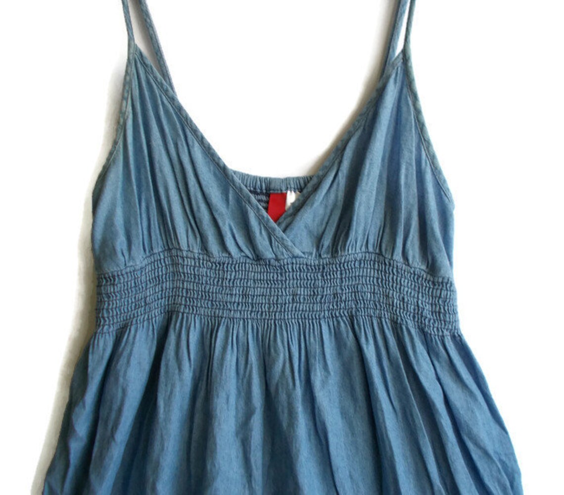 Vintage Denim Dress Summer Dress Denim Mini Dress Denim Sun | Etsy