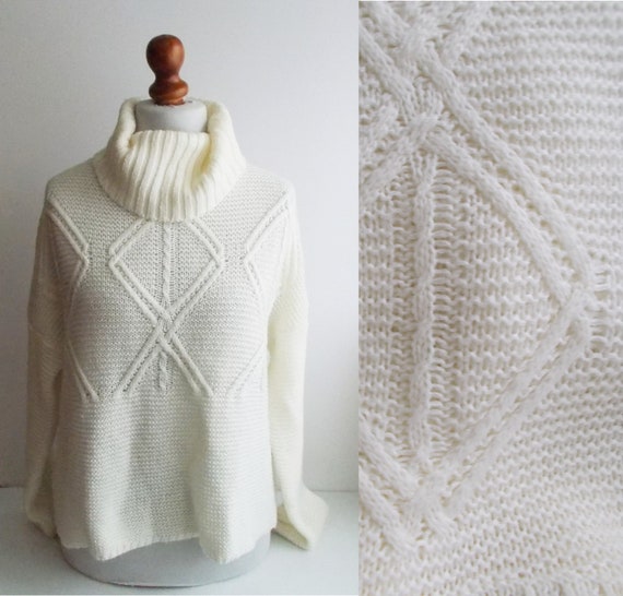 womens white turtleneck sweater