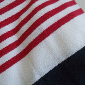 Vintage Maritim Hemd, Vintage Streifenhemd, Seemannshemd, Blau, rot und weiß, Damen Hemd, Gestreifte Bluse, Sommerhemd, L/M Bild 10