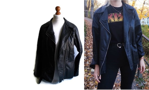 Vintage Leather Jacket, Retro leather jacket, Genu