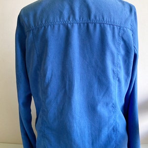Vintage Shacket, Blue Shacket, Bright Blue Jacket, Blue Shirt, Retro ...