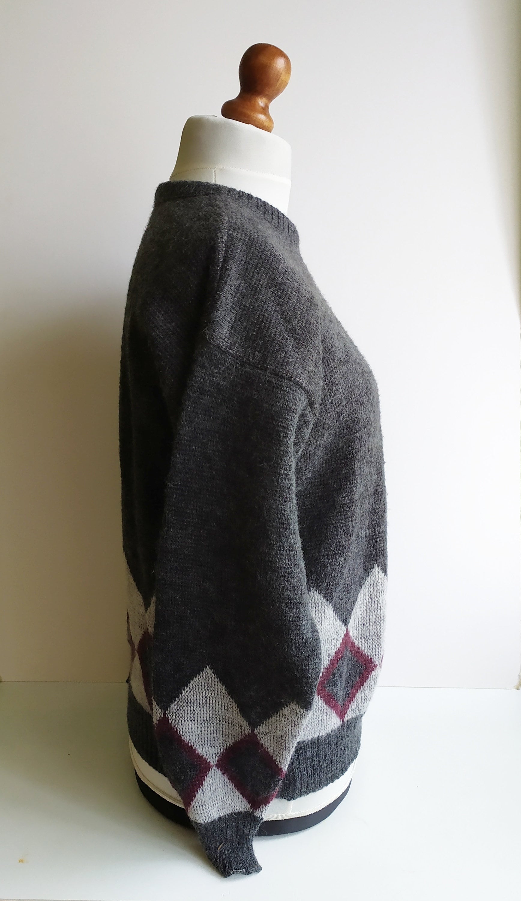 Vintage Wool Sweater Gray Wool Sweater Warm Sweater - Etsy