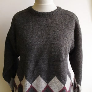 Vintage Wool Sweater Gray Wool Sweater Warm Sweater - Etsy