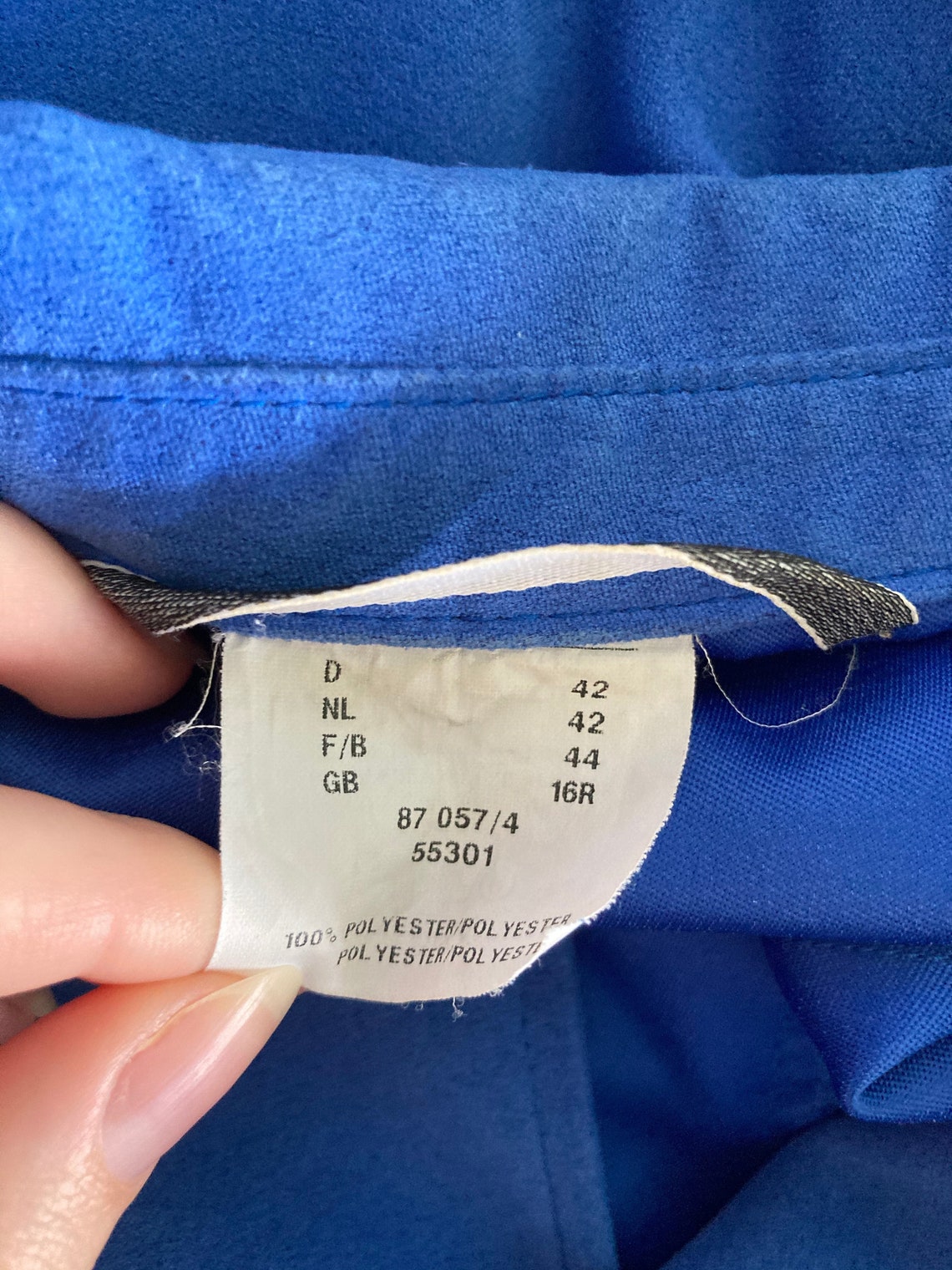 Vintage Shacket, Blue Shacket, Bright Blue Jacket, Blue Shirt, Retro ...