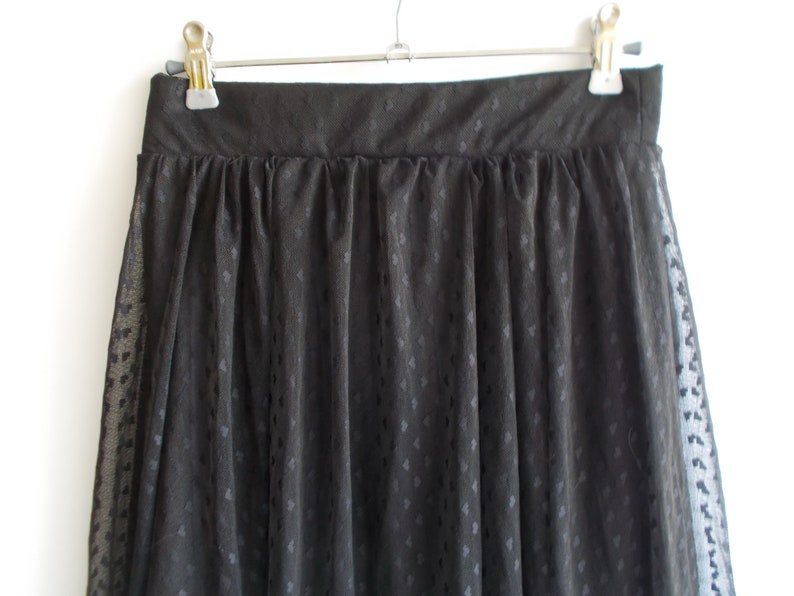 Fancy skirt Party skirt Black sheer skirt Layered black skirt Gift for her Black skirt Size S Dressy skirt Vintage Black Skirt