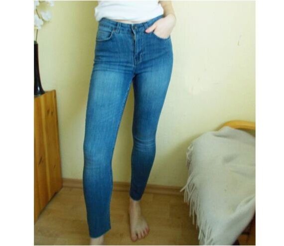 vintage blue skinny jeans