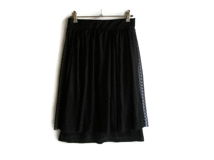 Vintage Black Skirt Black Sheer Skirt Black Skirt Layered - Etsy