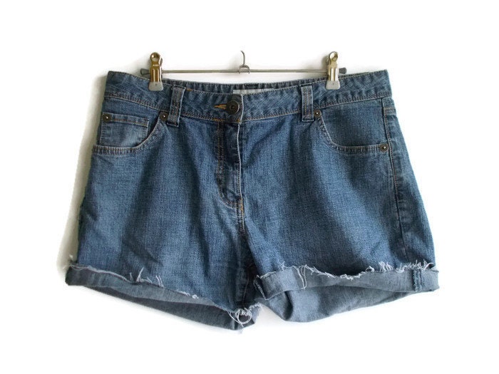 Vintage Denim Shorts, Dark Wash Denim Shorts, Womens Shorts, Jean