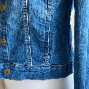 Vintage Denim Jacket, Womens denim jacket, Jean jacket, Blue denim jacket, Classic denim jacket, Cotton denim jacket, Basic denim jacket, S image 9